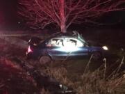 The driver in a single-vehicle crash in Brush Prairie was pronounced dead at the scene early this morning.