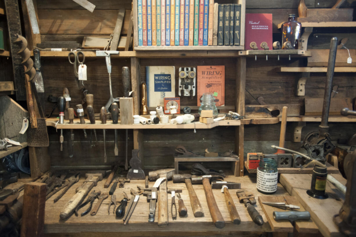 A detail of a tool exhibit is seen at the Two Rivers Heritage Museum in 2016.