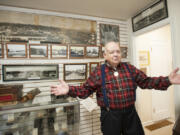 Jim Cobb, president of the board of directors, talks in the photography room at the Two Rivers Heritage Museum in 2016.