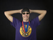 Columbia River swimmer Josh Bottelberghe, who is our all-region boys swimmer of the year, is pictured in The Columbian&#039;s photo studio Monday afternoon, Feb. 27, 2017.