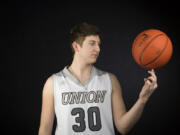 Union&#039;s Cameron Cranston is the all-region boys basketball player of the year, as seen at The Columbian on Monday afternoon, March 13, 2017.