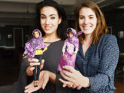 Gisele Fetterman, left, of Braddock and Kristen Michaels of Edgewood, Pa., founded Hello Hijab, which makes hijabs for dolls.