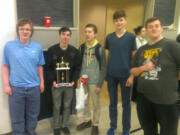 La Center: The La Center High School chess team, from left: Chase Jamieson, Loren Brown, Erik Christensen, James Carmona and Larsen Winger.