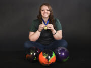 Evergreen High School sophomore Kerissa Andersen, the girl?s all-region bowler, is pictured at The Columbian, Wednesday March 8, 2017.