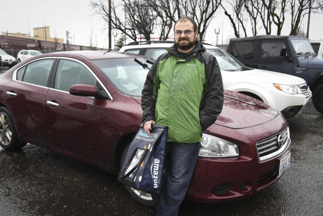 Amazon Flex driver James Fowler of Vancouver picks up several evening shifts per week. He brings in $150 to $200 on a normal evening delivering packages.