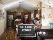 Dolcie Niemi ordered two Black Lives Matter signs because she knew one would be stolen when she displayed it, although she didn&#039;t know it would be stolen so quickly. The second sign is placed inside her home looking out a window to protect it.