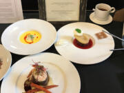 Orchards: Some of the dishes cooked by Heritage High School students during the Washington Hospitality Association&#039;s Regional Pro Start Invitational, in which they placed third in the culinary competition.