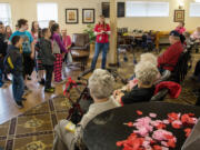 Landover-Sharmel: Students from Endeavour Elementary School visited seniors at the Bridgewood Retirement Center to bring them handmade Valentine&#039;s Day cards and perform a song.