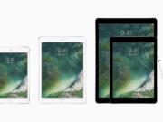 The family of iPads, from left, the iPad mini 4, the new iPad, the 9.7-inch iPad Pro and the 12.9-inch one, along with the Apple Pencil.