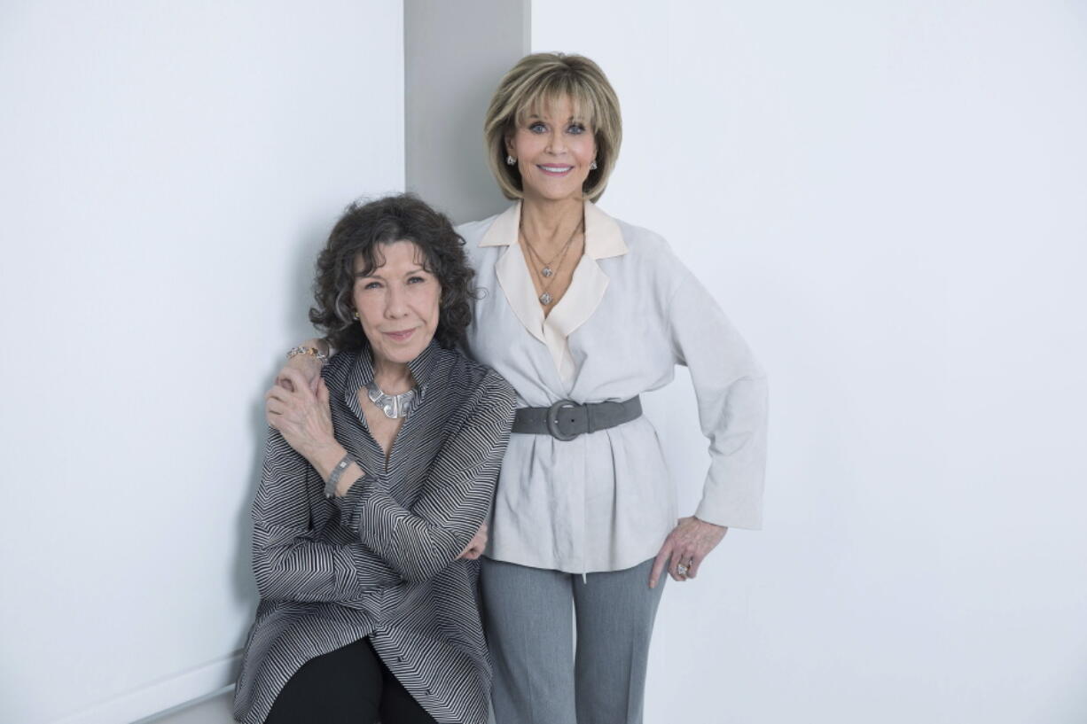 Lily Tomlin, left, and Jane Fonda, co-star in &quot;Grace and Frankie.&quot; The third season of the comedy series is currently streaming on Netflix.