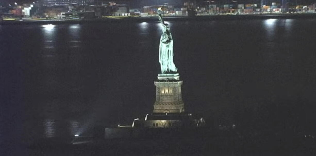 The Statue of Liberty in New York.