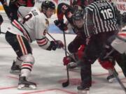 Cody Glass (8) and the Portland Winterhawks will faceoff against the Prince George Cougars in the first round of the 2017 Western Hockey League playoffs.