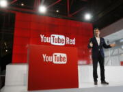 Robert Kyncl, YouTube Chief Business Officer, speaks as YouTube unveils &quot;YouTube Red,&quot; a new subscription service, at YouTube Space LA offices in Los Angeles.