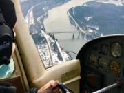 An areal view of the Bridge of the Gods near Cascade Locks, Ore.