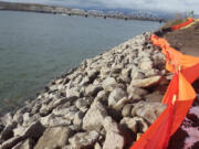 The Columbia River before excessive rain and early snowmelt caused the water level to rise.