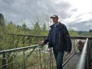 Columbia Land Trust Executive Director Glenn Lamb leads a walk in 2013.