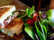 At Arroyo Grande&#039;s Comfort Market, the grilled cheese options include this bacon-tomato-jam version, as well as a chicken-artichoke melt and jalapeno popper inspired version.