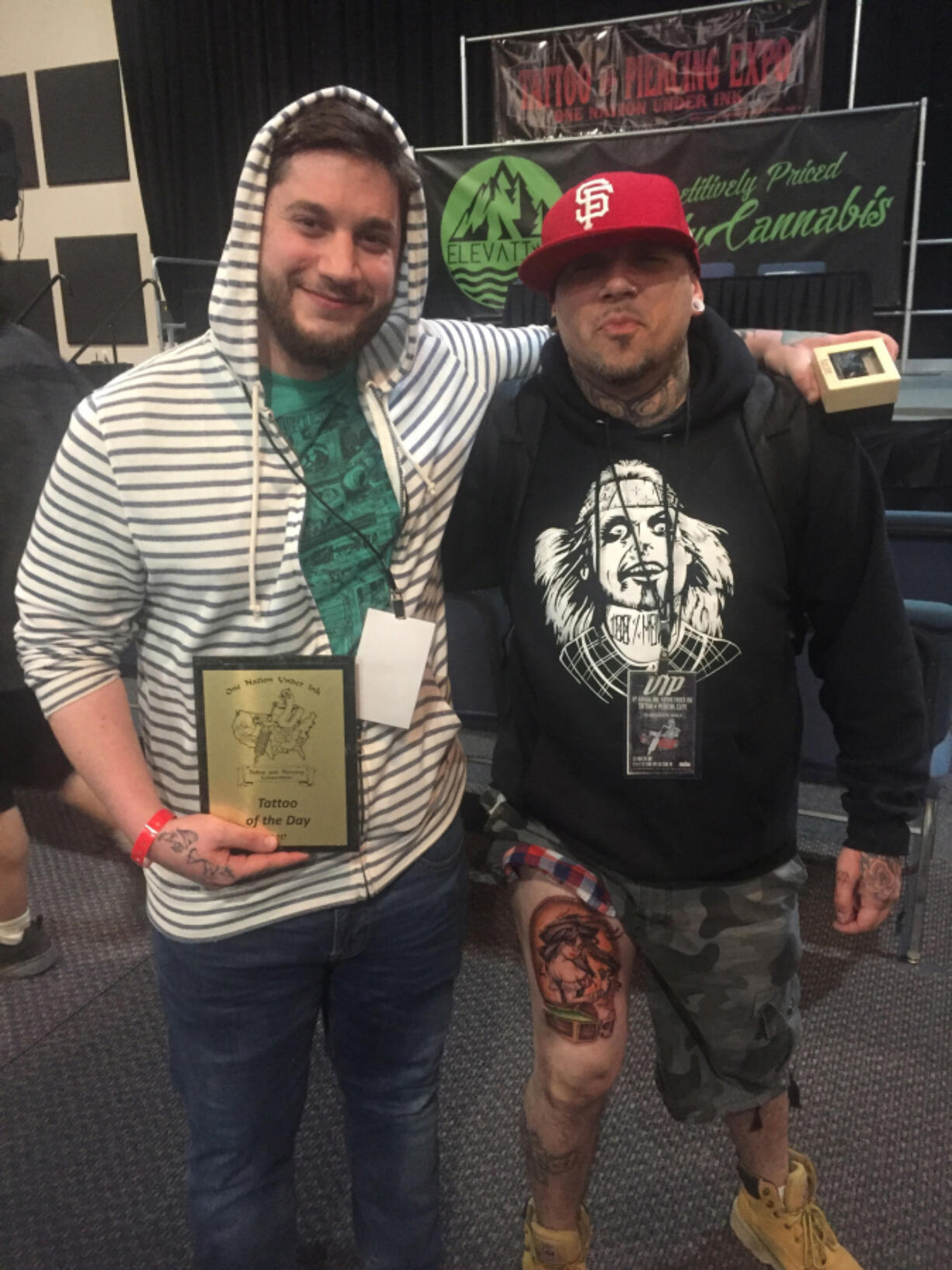 Washougal: Travis Hedlund of 3rd Heart Tattoo in Washougal won Tattoo of the Day at the One Nation Under Ink Tattoo Convention.