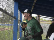 Evergreen&#039;s Cameron Hunt cheers during a game against Mountain View rn Vancouver Thursday April 26, 2016.