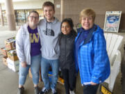 Cascade Park West: Henrietta Lacks Health and Bioscience High School Key Club members, from left, Taylor Smith, Alex Harteloo and Melissa Hernandez and Patty Downey of Cascade Park Kiwanis at their Baby Food Drive, which brought in 732 pounds of baby food for the Clark County Food Bank and 115 pounds of diapers for the Salvation Army.