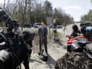 Massachusetts State Sen. Jamie Eldridge, of Middlesex &amp; Worcester Districts, speaks to media at the entrance of the Souza-Baranowski Correctional Center, on Wednesday in Shirley, Mass. Eldridge spoke about state prison suicide rates in the wake of the news that former NFL star Aaron Hernandez hanged himself in his prison cell.