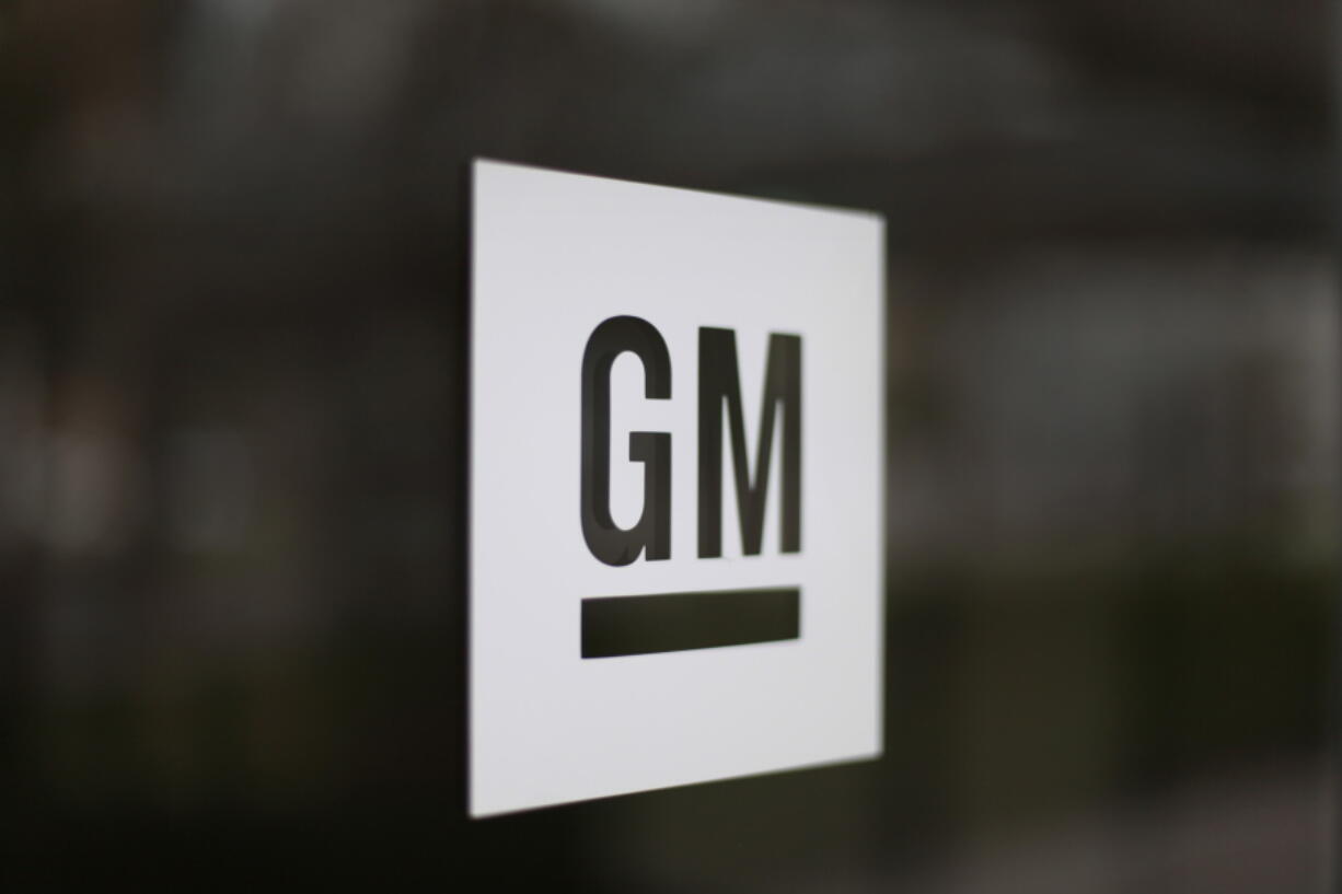 The General Motors logo (AP Photo/Paul Sancya, File)