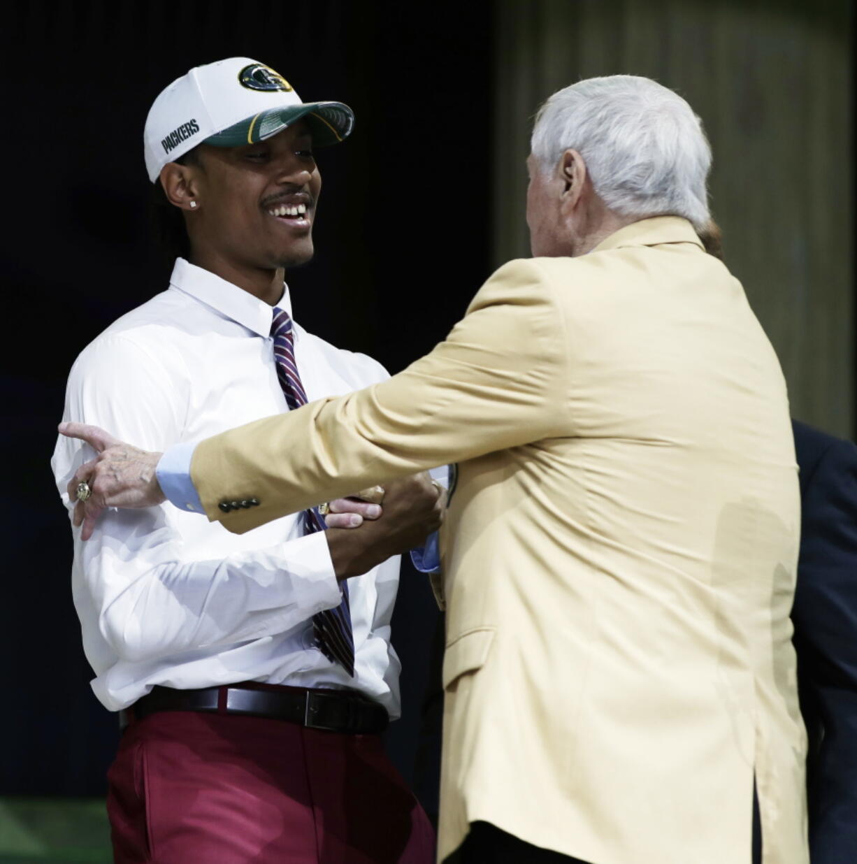 Three Huskies defensive backs were drafted in the second round --Kevin King (left) by the Packers, Budda Baker (center) by the Cardinals and Sidney Jones (right) by the Eagles.