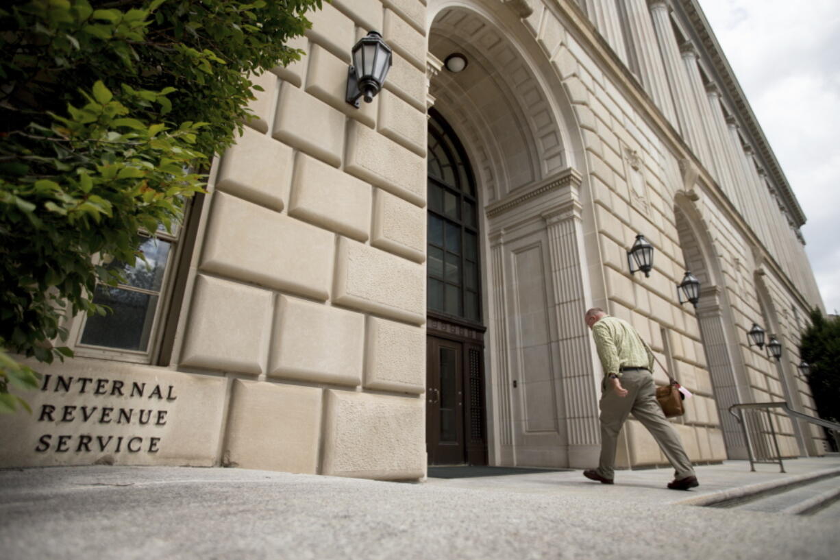 In this photo taken Aug. 19, 2015, the Internal Revenue Service Building in Washington.