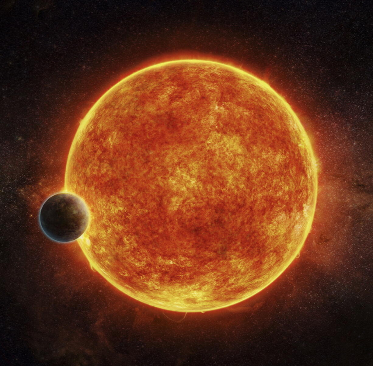 An artist&#039;s rendering of newly discovered exoplanet LHS 1140b. (M.