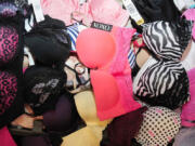 Some of the 15,000 bras collected by The Gift of Lift, a local nonprofit that serves clients in Clark County, the United States and internationally.