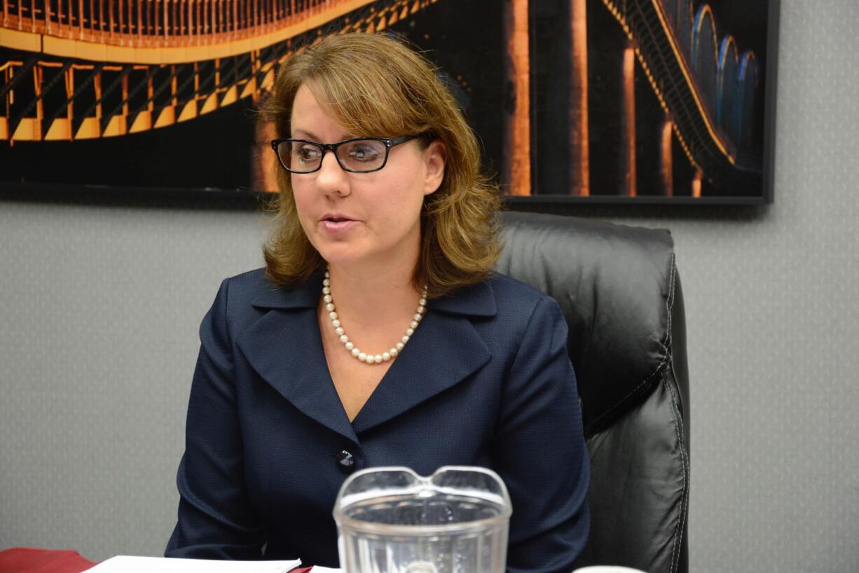 Sen. Ann Rivers, R-La Center, meets with The Columbian's Editorial Board in 2017.