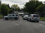 Sheriff's deputies respond to Northeast 49th Avenue in the Truman neighborhood after man with a gunshot wound arrived home there Thursday morning.