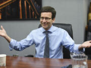 Washington state Attorney General Bob Ferguson meets with The Columbian’s editorial board on Friday.