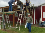 Battle Ground: Rotarians from various clubs around Clark County participated in Rotarians Day at Work on April 29, helping with a bunch of tasks at Silver Buckle Ranch.