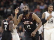 Houston Rockets guard James Harden (13).