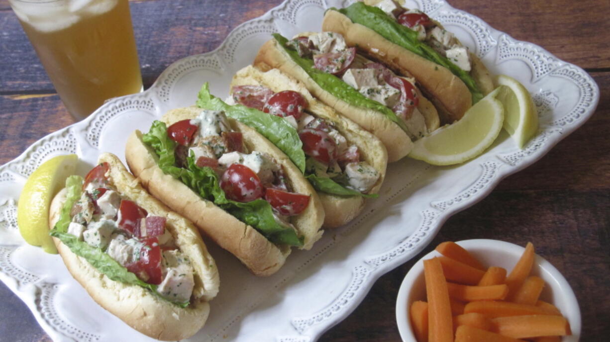 Deluxe BLT Chicken Salad Sandwiches With Basil Dressing Sara Moulton/Associated Press