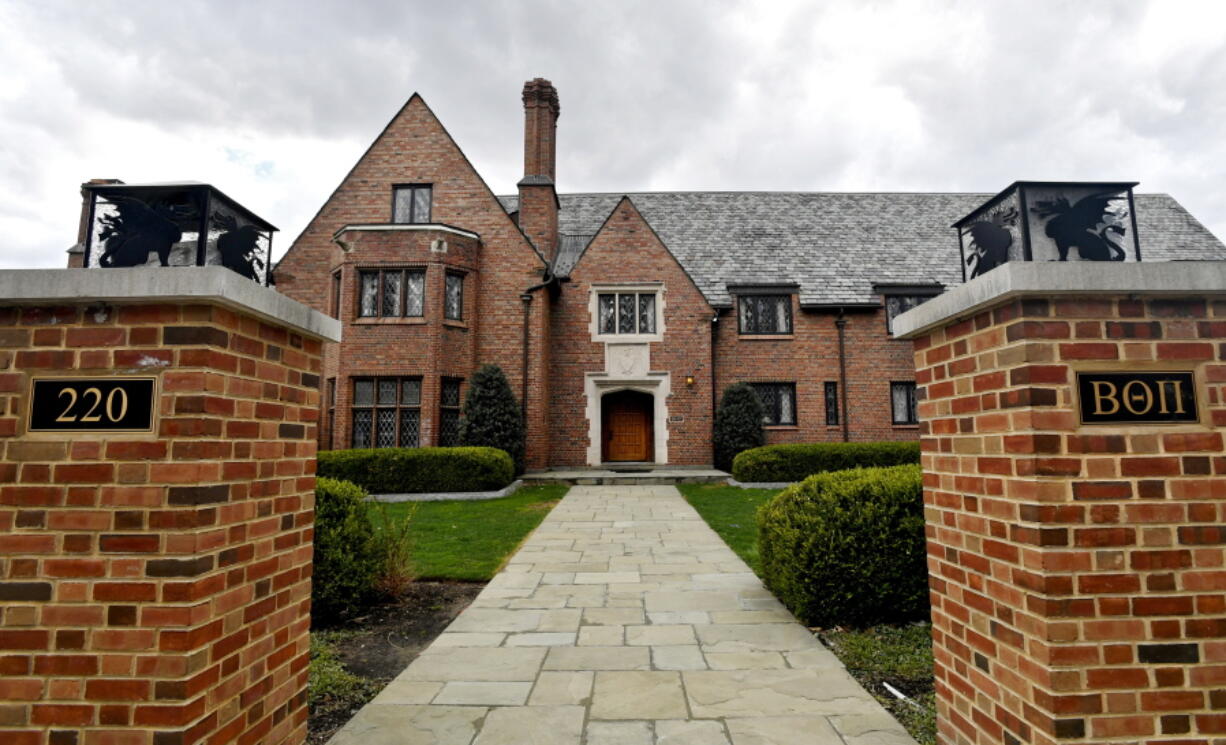 Penn State University’s Beta Theta Pi fraternity house in State College, Pa. Helped by surveillance footage, prosecutors painted a harrowing picture of the events inside the house in early February that led them to charge 18 members in the death of Timothy Piazza, a pledge.