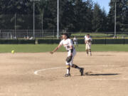 Prairie pitcher Olivia Meyers struck out three and didn't allow a hit in 3 1/3 innings of relief against Gig Harbor in Saturday's 3A bi-district softball game in Spanaway. The Falcons lost 4-1 in the winner-to-state game.