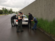 Two Oregon drivers were arrested after a Vancouver road rage incident ended in Hazel Dell Thursday morning.