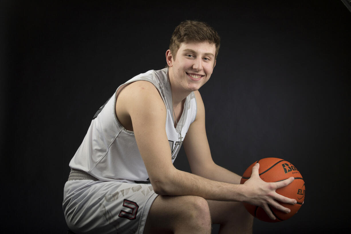 Union's Cameron Cranston is the all-region boys basketball player of the year, as seen at The Columbian on Monday afternoon, March 13, 2017.