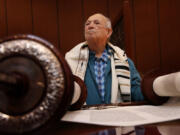 Harold Katz practices his torah portion on May 18, 2017 at the Lubavitch Chabad Synagogue in Wilmette where he will be bar- mitzvahed. Katz is a Holocaust survivor living in Chicago who will have his bar mitzvah for the first time at the age of 89.