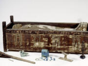 This sarcophagus comes from Abusir el-Meleq, an ancient Nile community. Scientists sampled mummies from this region to study Egyptian genetics.