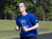 Para athlete Jason Ernst trains at Hudson’s Bay High School May 27. Ernst, who is legally blind, began running track after realizing he could no longer play basketball.