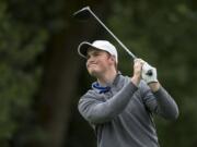 Camas High School graduate Brian Humphreys tees off on the second hole at Royal Oaks Country Club on Friday afternoon, June 9, 2017.