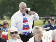 Yacolt Mayor Jeff Carothers at the annual Flag Day Celebration at Fort Vancouver.