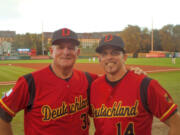 Former Clark County high school baseball coach Don Freeman, left, was named to the WIAA Hall of Fame on Friday, June 23, 2017.