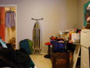 Hazel Dell: A before shot of Enshané Nomoto’s cluttered loft space.