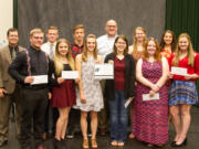 Woodland: Some of the inaugural recipients of Woodland Public Schools’ 50-for-20 Scholarship Awards, which award $2,500 to 20 graduating seniors annually, increasing the Woodland High School Scholarship Trust Fund’s scholarship awards to $50,000 a year.