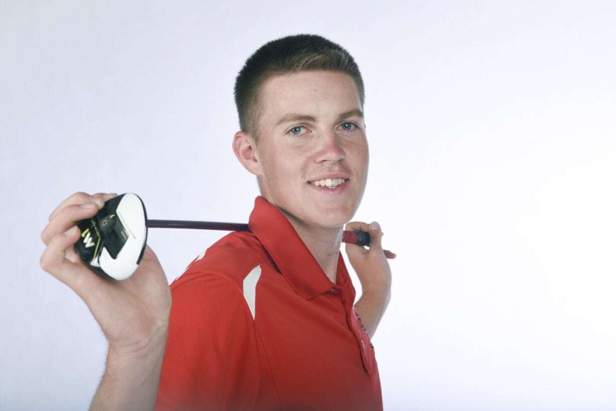 All-region boys golfer of the year, Spencer Tibbits is pictured at The Columbian, Wednesday June 7, 2017.