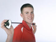 All-region boys golfer of the year, Spencer Tibbits is pictured at The Columbian, Wednesday June 7, 2017.